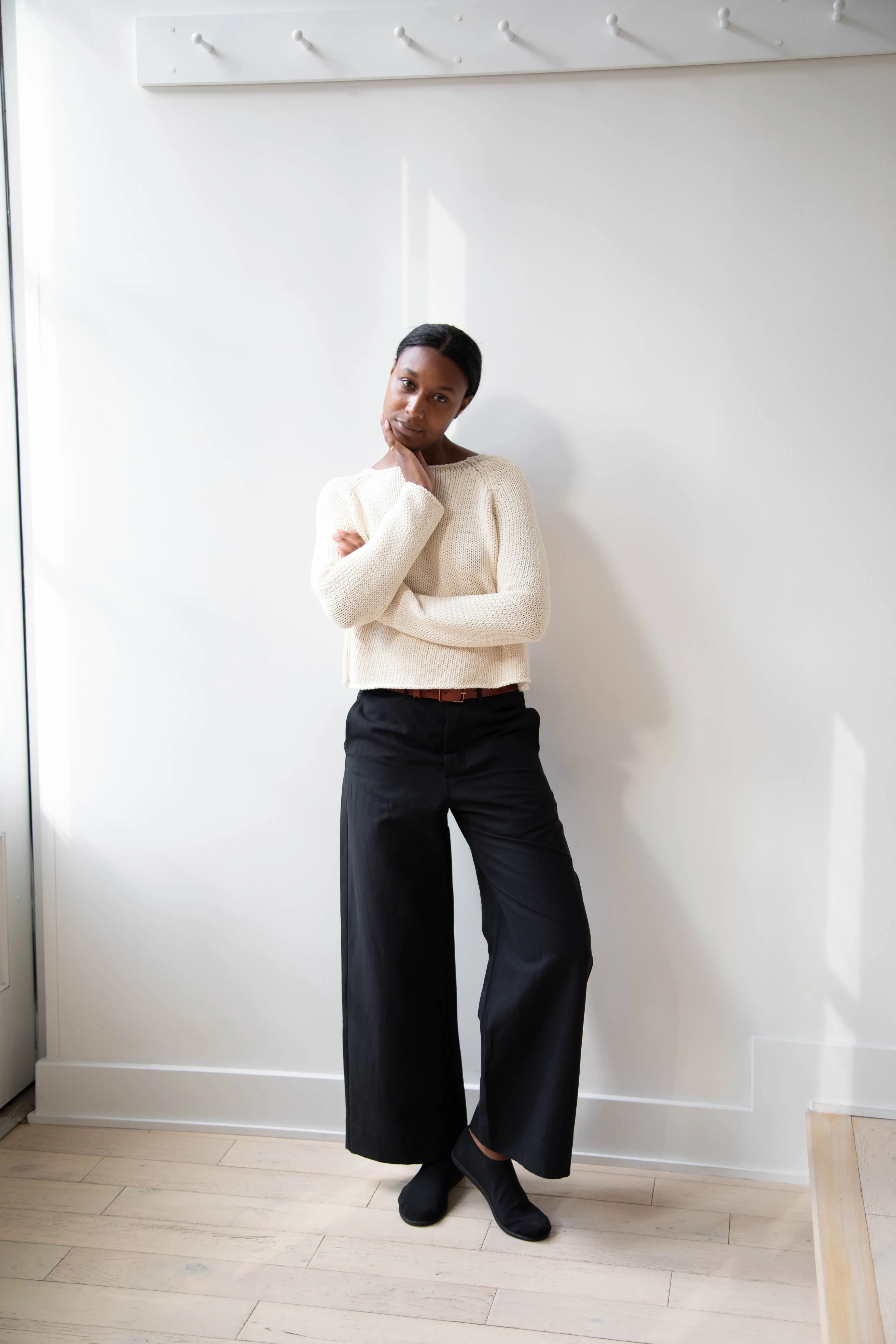 Apuntob | Soft Cotton Sweater in Milk