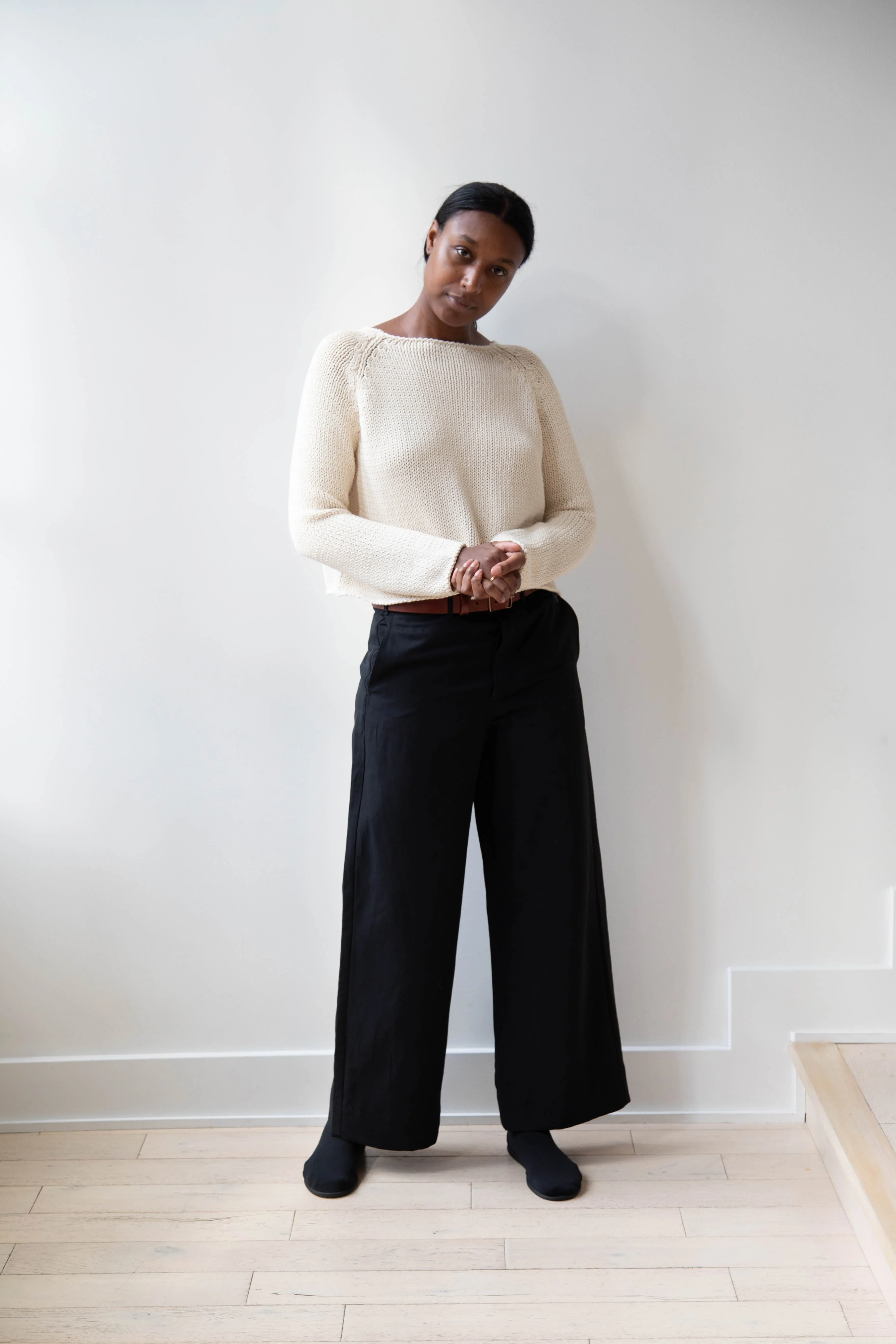 Apuntob | Soft Cotton Sweater in Milk