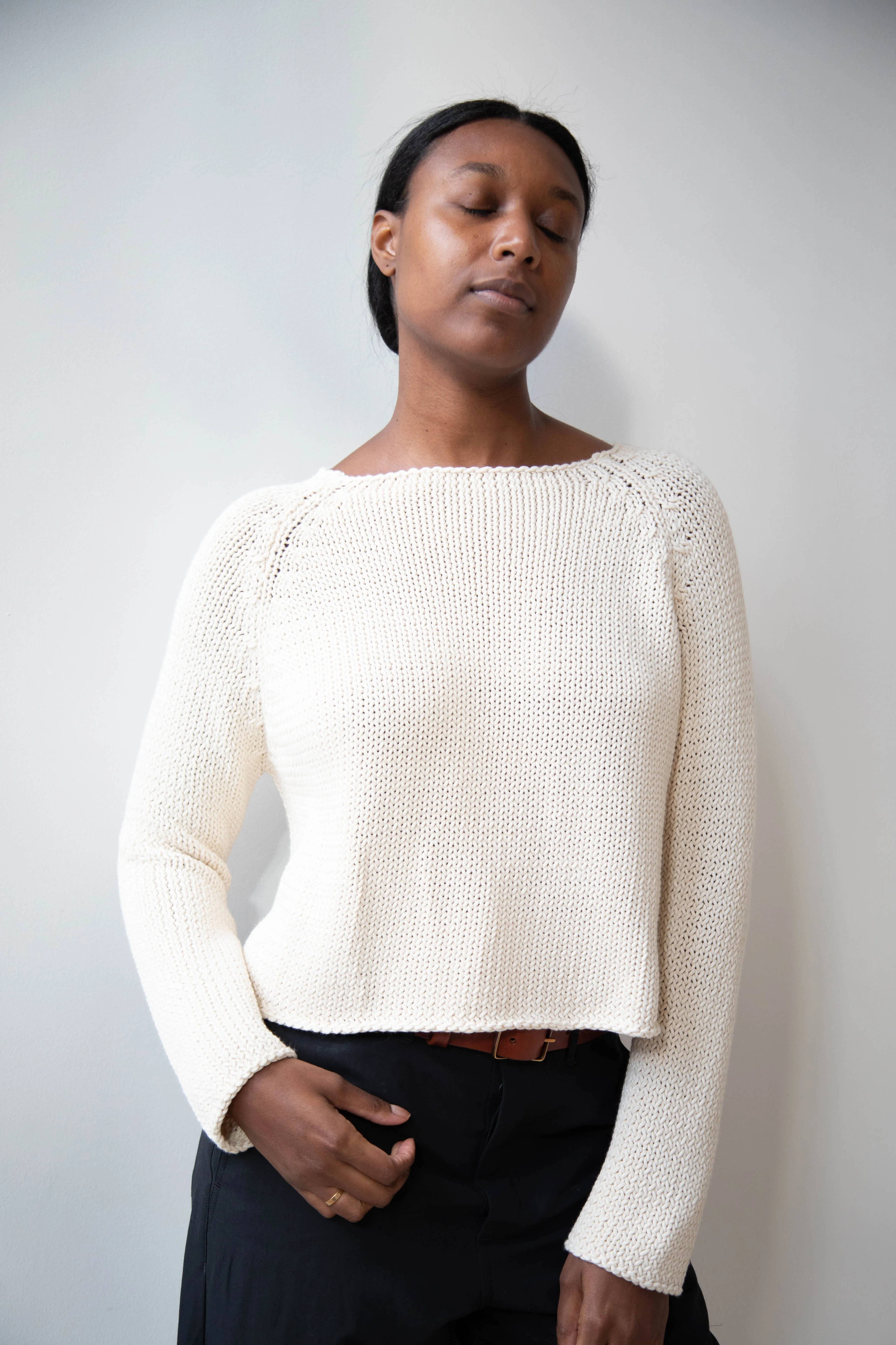 Apuntob | Soft Cotton Sweater in Milk