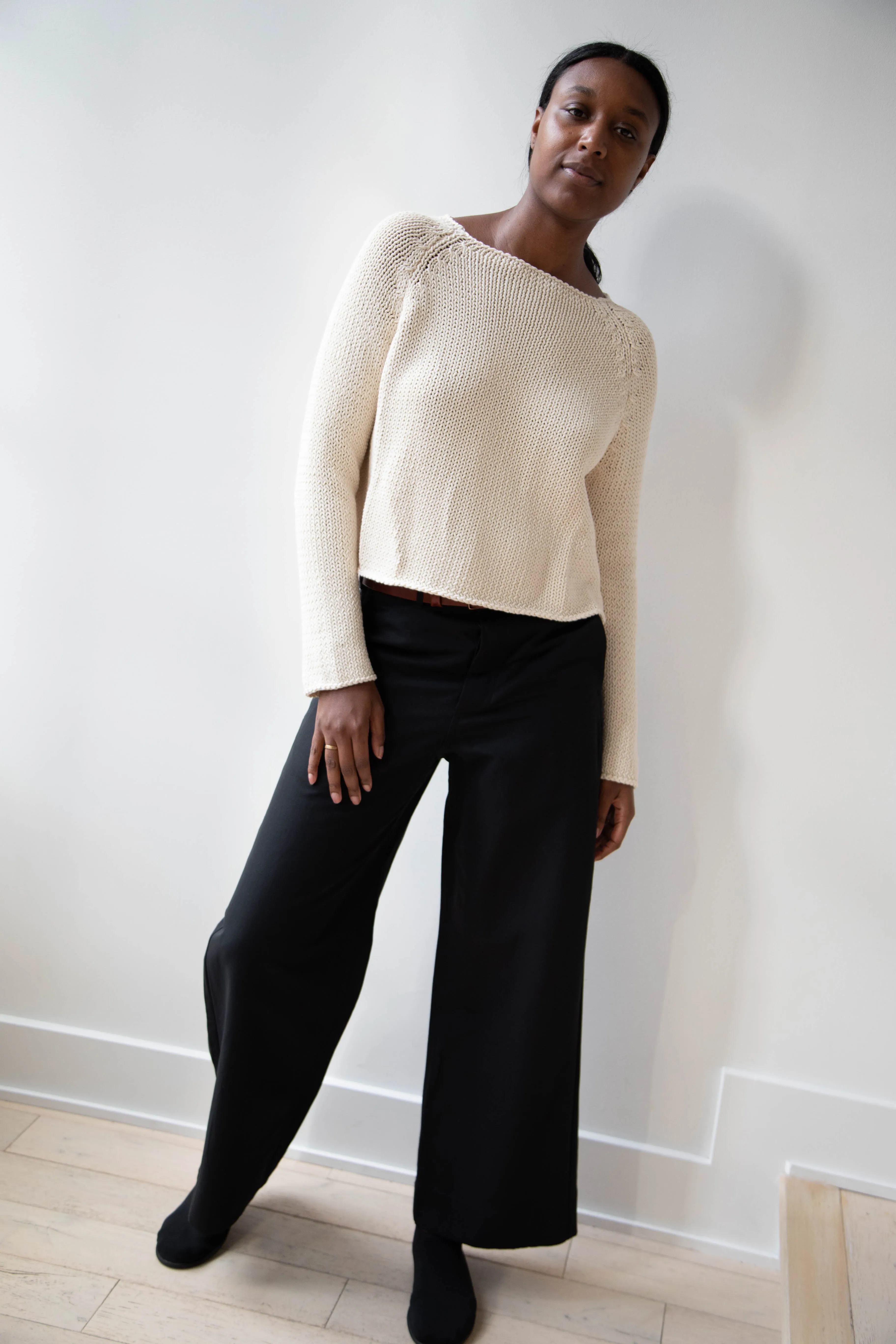 Apuntob | Soft Cotton Sweater in Milk