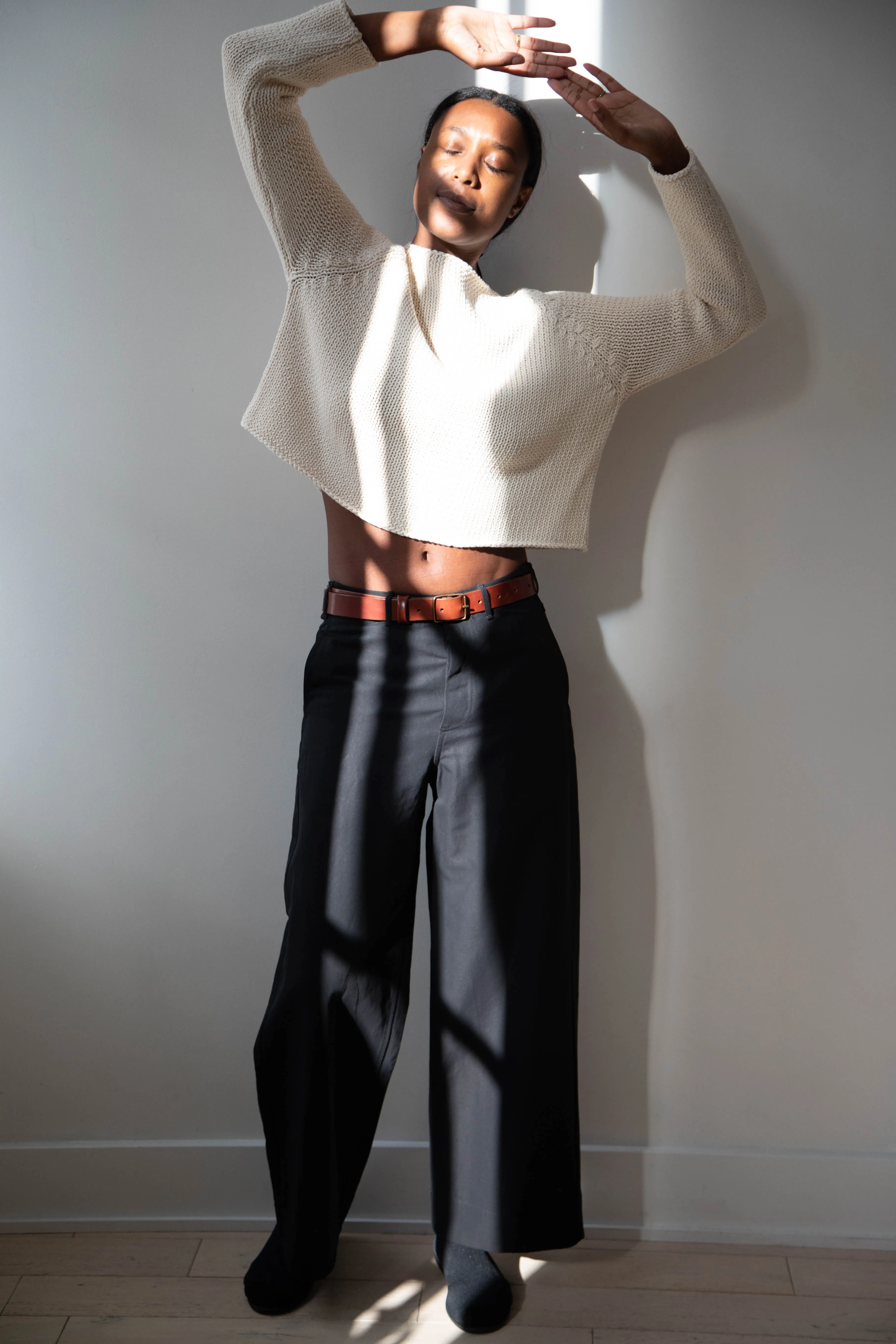 Apuntob | Soft Cotton Sweater in Milk