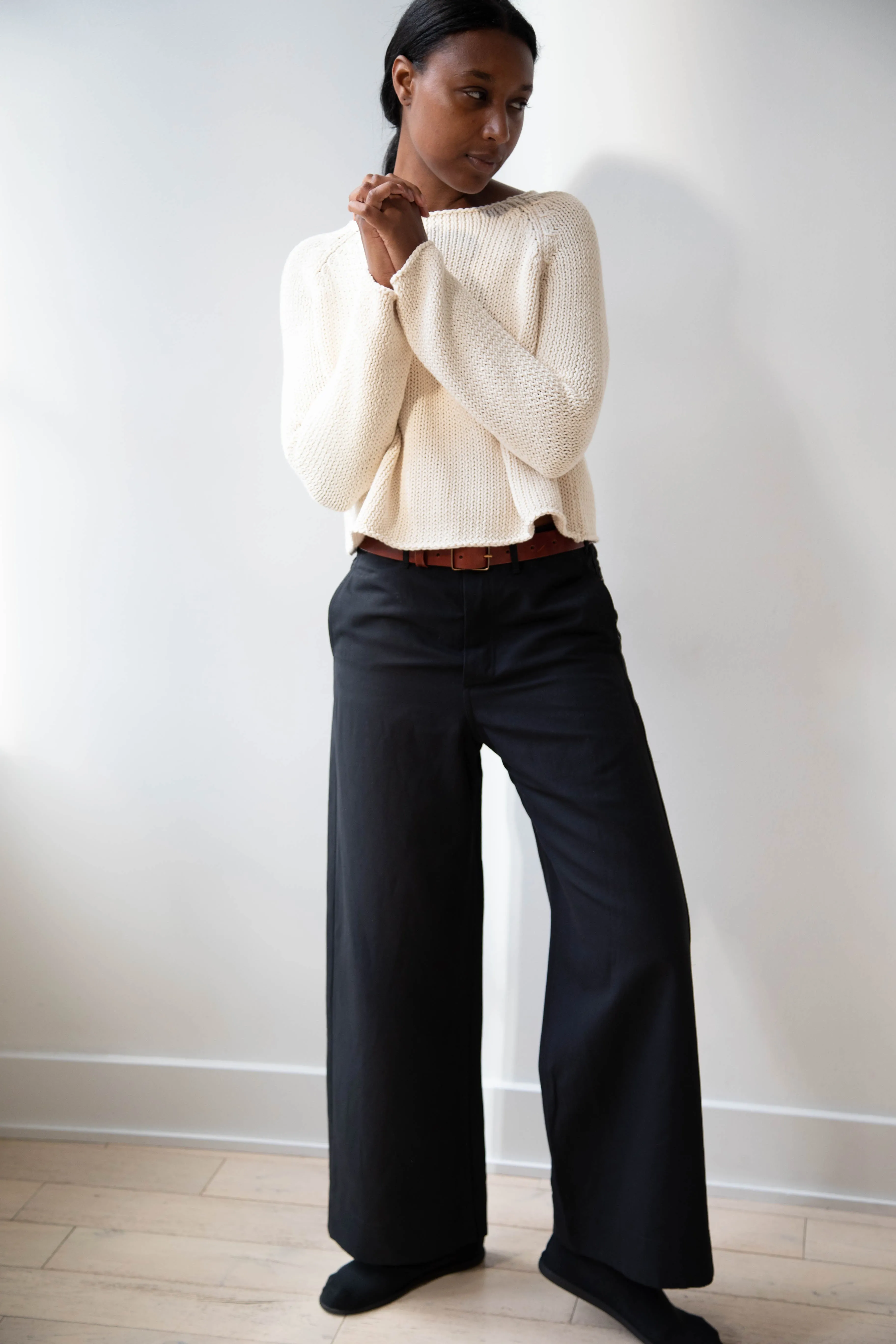 Apuntob | Soft Cotton Sweater in Milk