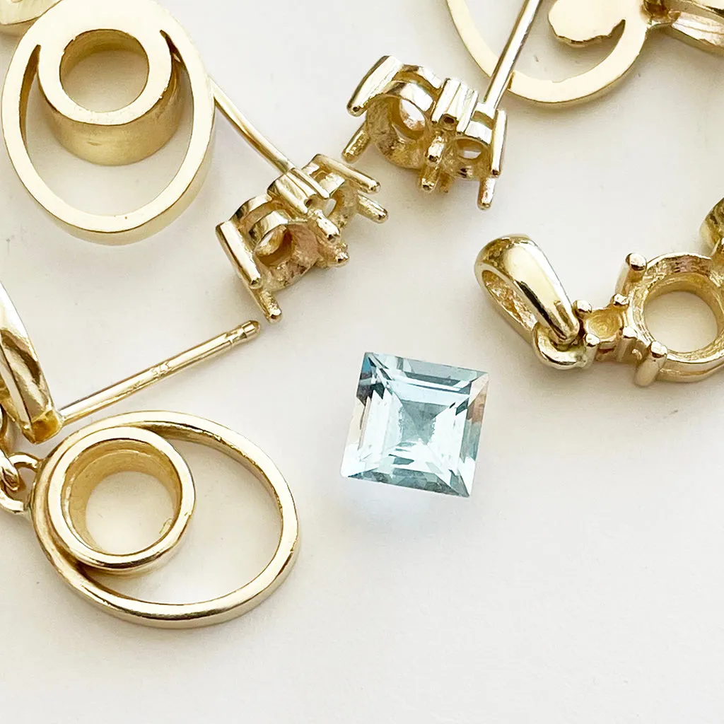 Aquamarine - Square Cut - 1.01ct