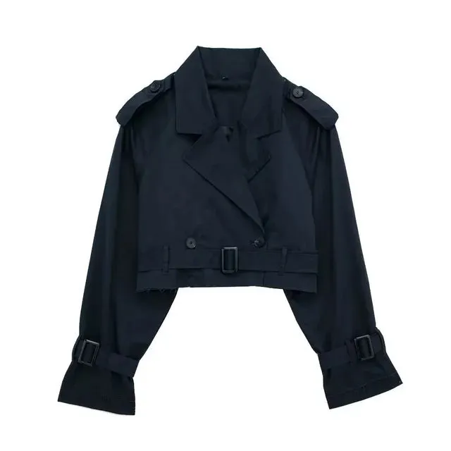 Ari - Lässiger Kurzer Chic Trenchcoat