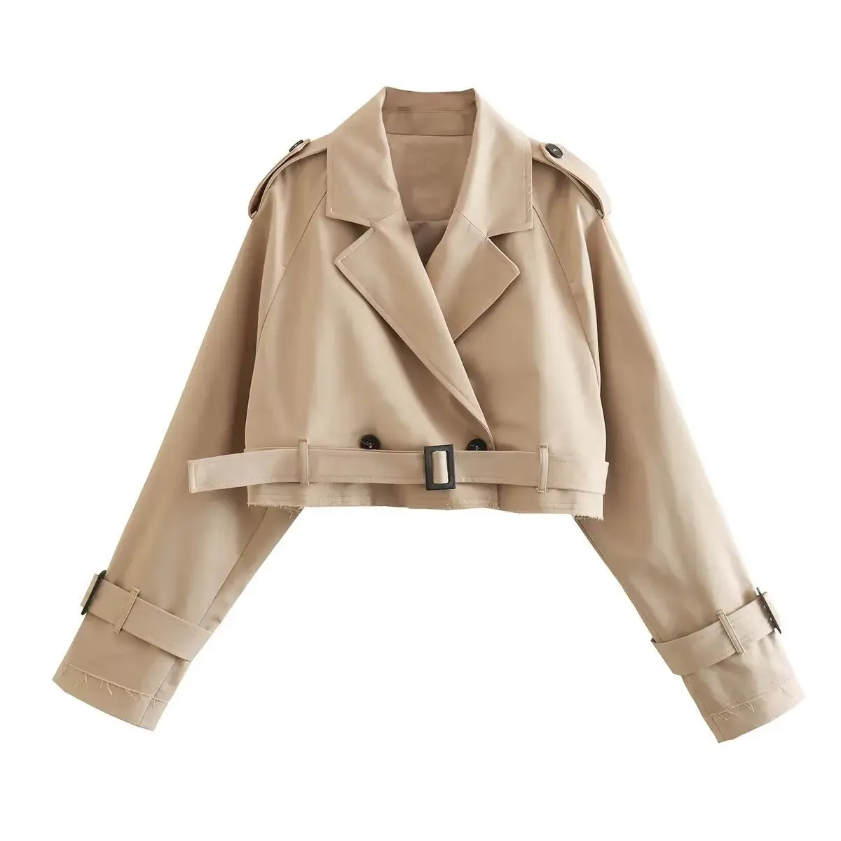 Ari - Lässiger Kurzer Chic Trenchcoat