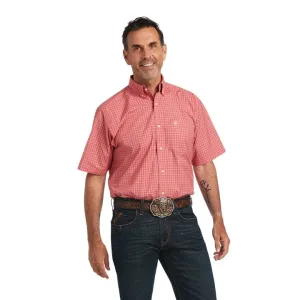 Ariat Shirt Mens Pro Series Quiller Coral Fan