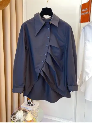 Asymmetric Apple Hem Shirt