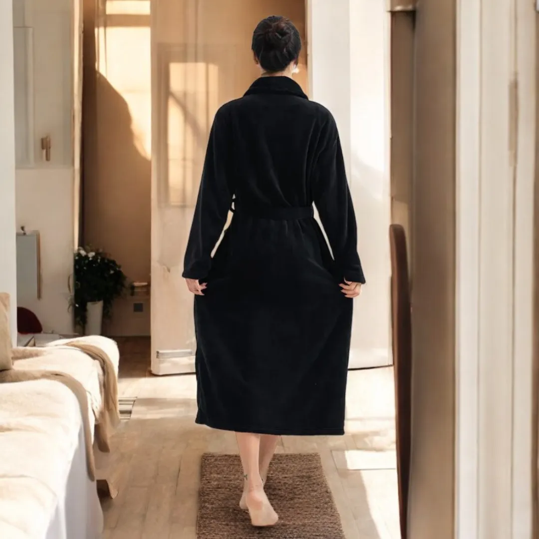 Ava® | Soft fleece bathrobe with pockets