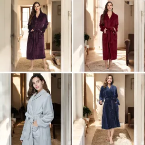 Ava® | Soft fleece bathrobe with pockets