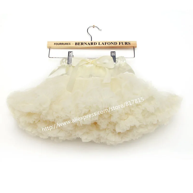 Baby girls tutu fluffy chiffon pettiskirt baby girls skirts Princess party tulle dance wear Skirts for girls 12Mo-8 Ys 21 Colors