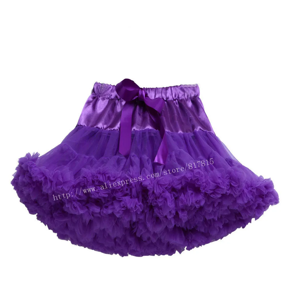Baby girls tutu fluffy chiffon pettiskirt baby girls skirts Princess party tulle dance wear Skirts for girls 12Mo-8 Ys 21 Colors