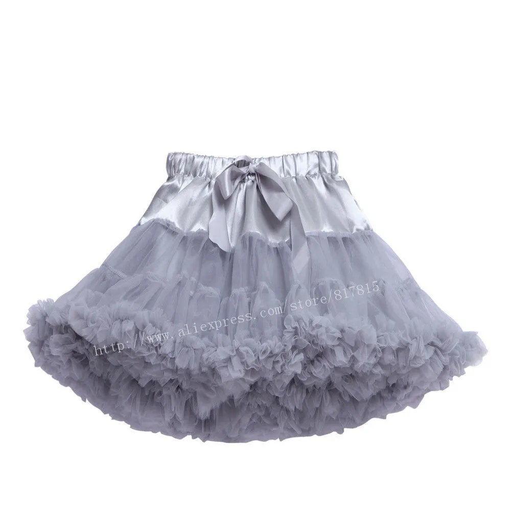 Baby girls tutu fluffy chiffon pettiskirt baby girls skirts Princess party tulle dance wear Skirts for girls 12Mo-8 Ys 21 Colors