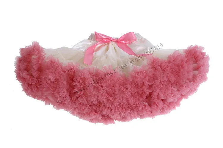 Baby girls tutu fluffy chiffon pettiskirt baby girls skirts Princess party tulle dance wear Skirts for girls 12Mo-8 Ys 21 Colors