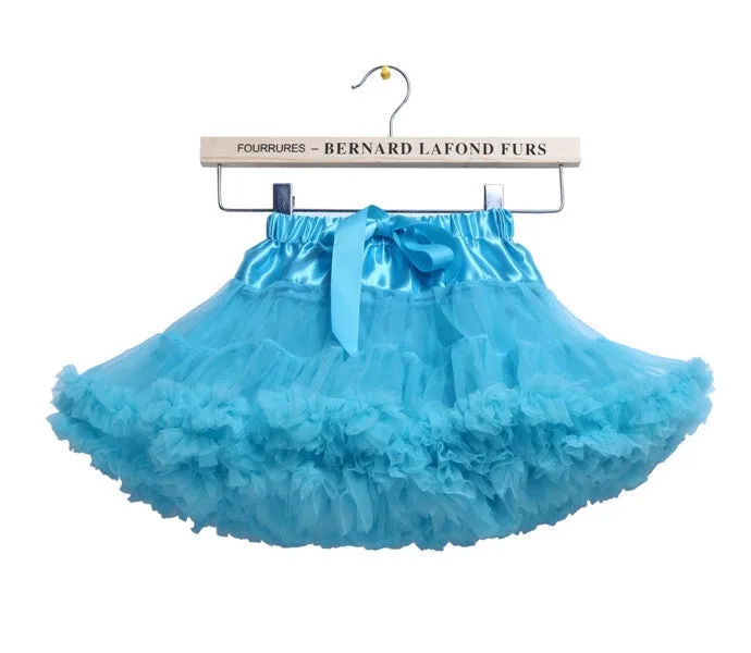Baby girls tutu fluffy chiffon pettiskirt baby girls skirts Princess party tulle dance wear Skirts for girls 12Mo-8 Ys 21 Colors