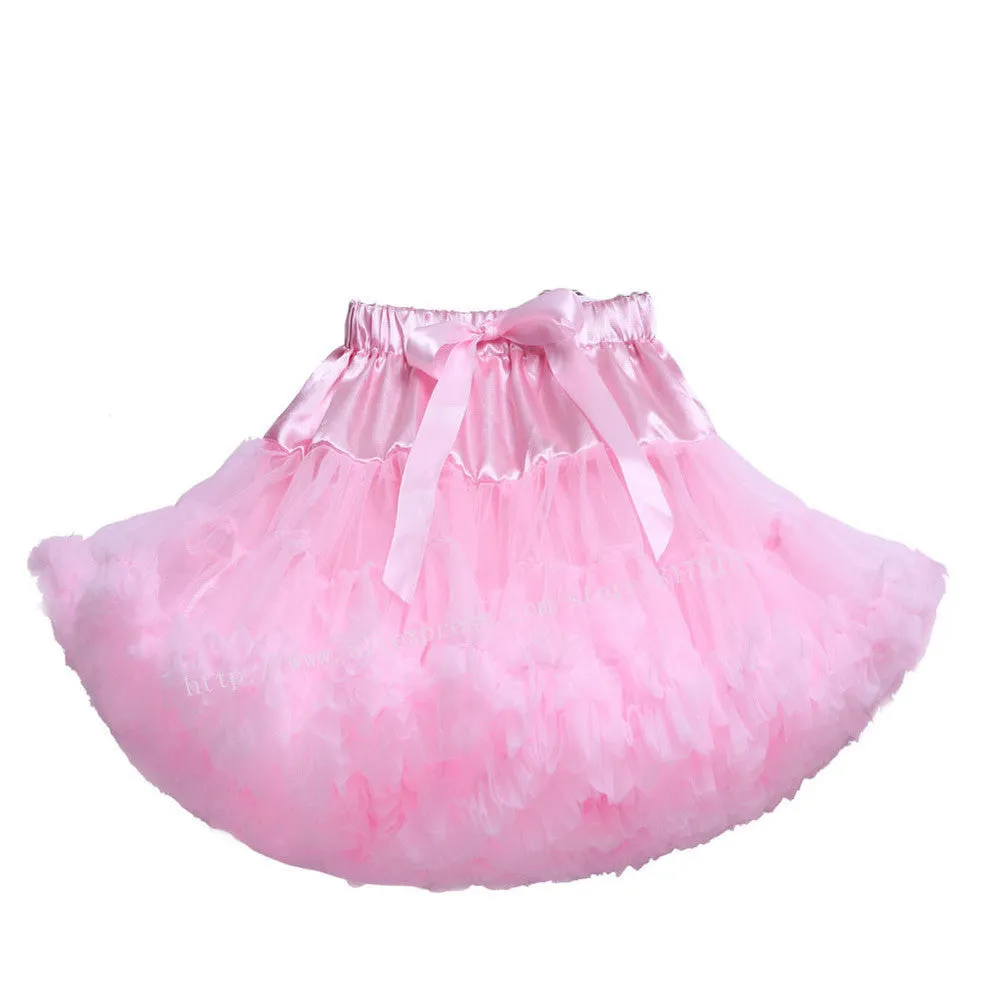 Baby girls tutu fluffy chiffon pettiskirt baby girls skirts Princess party tulle dance wear Skirts for girls 12Mo-8 Ys 21 Colors