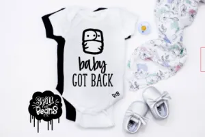 Baby Got Back Fluff Butt Cloth Diaper Bodysuit or Tee