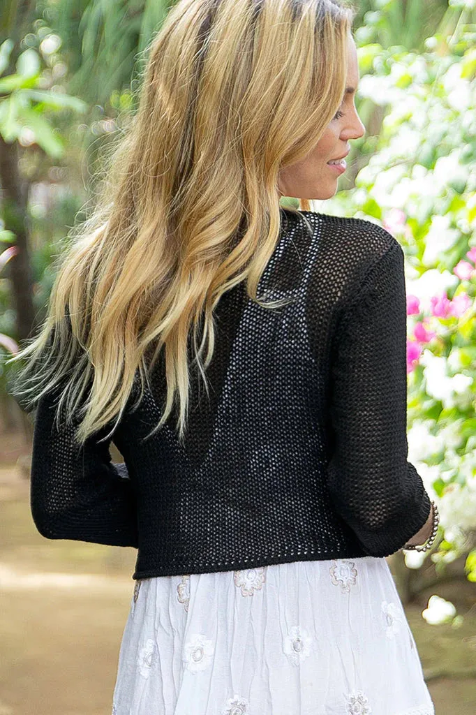 Ballet 3/4 Sleeve Top - Black