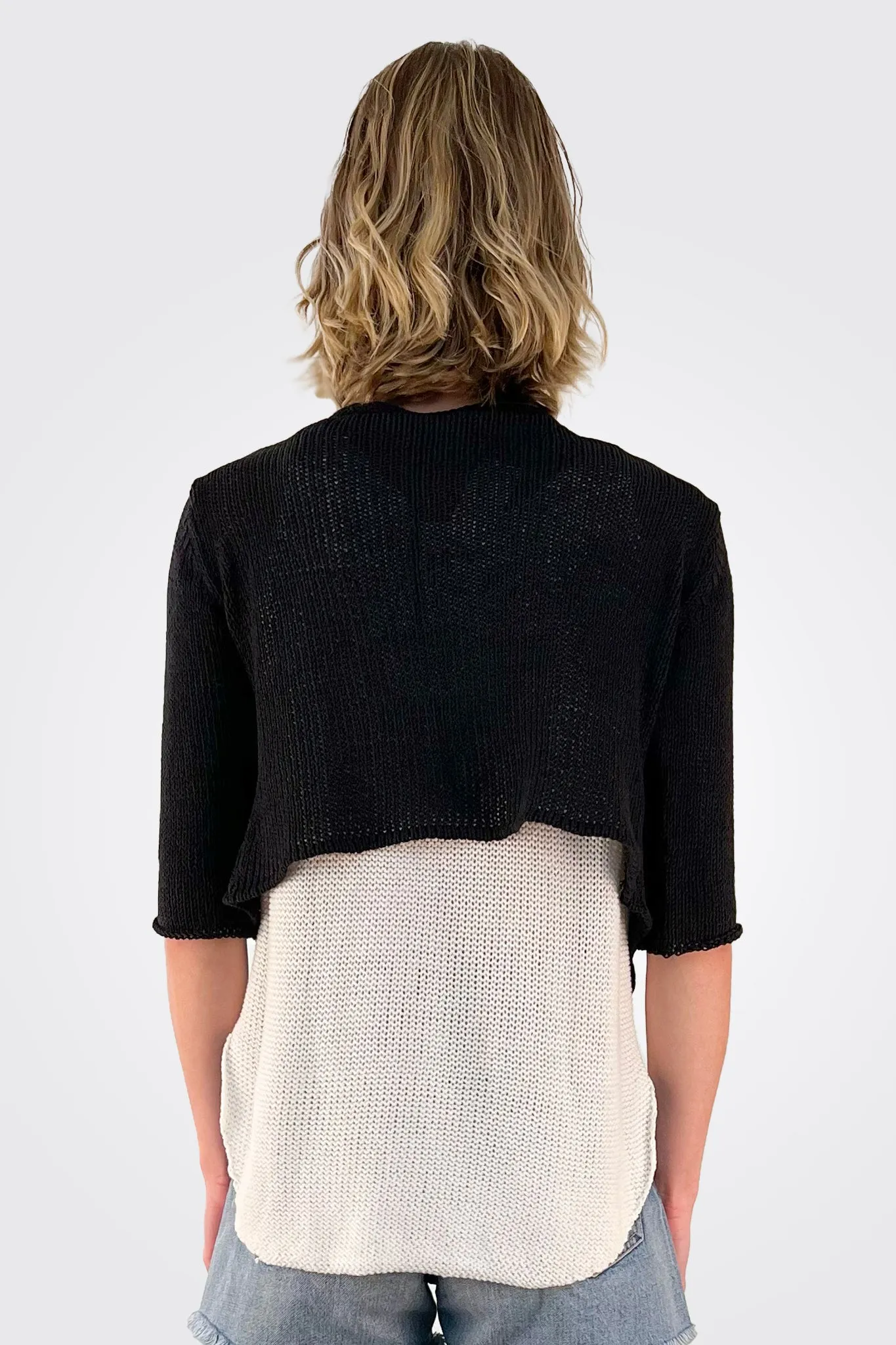 Ballet 3/4 Sleeve Top - Black