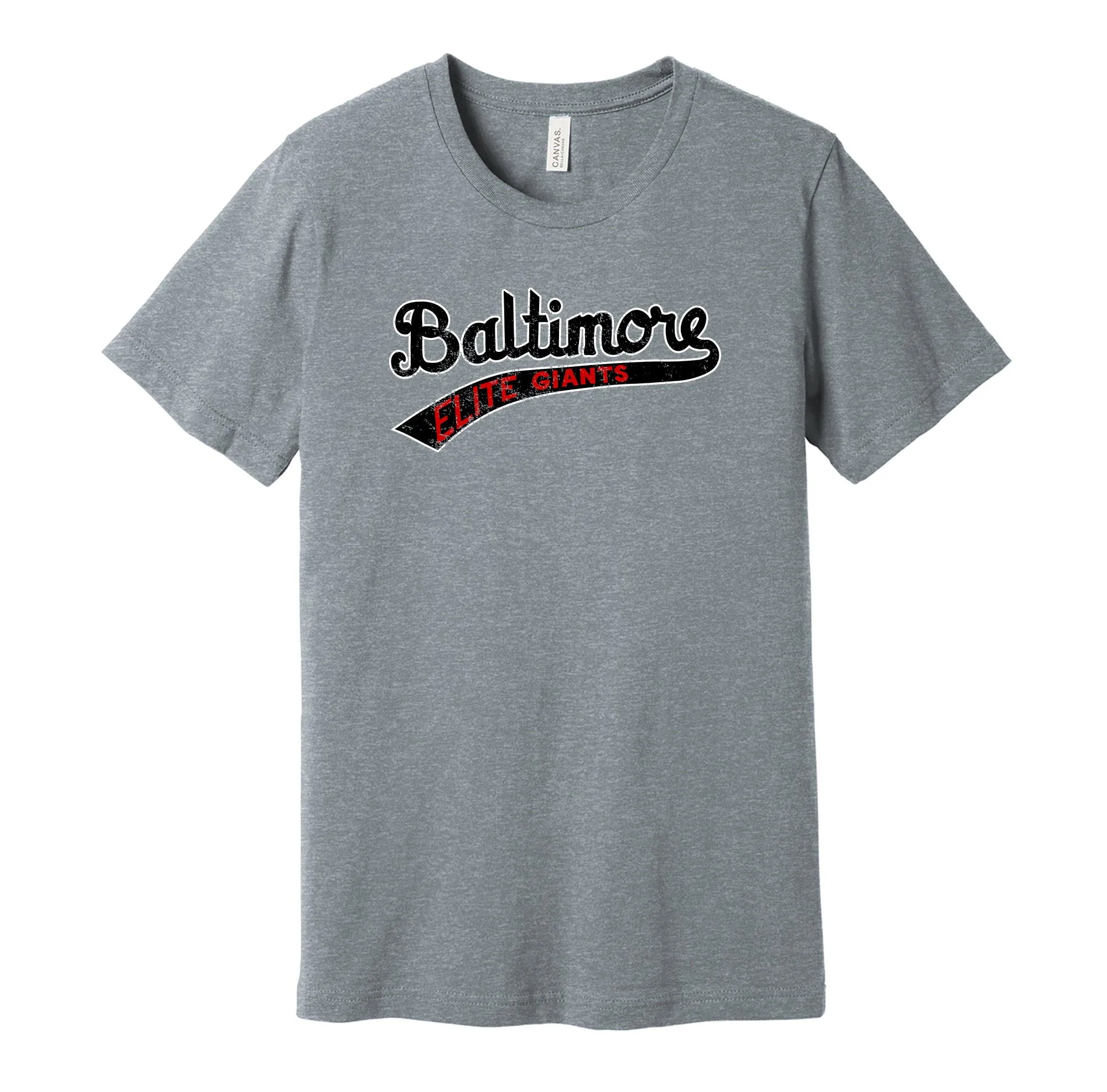 Baltimore Elite Giants Distressed Logo Shirt - Defunct Negro Baseball Team - Celebrate Black Heritage and History - Hyper Than Hype