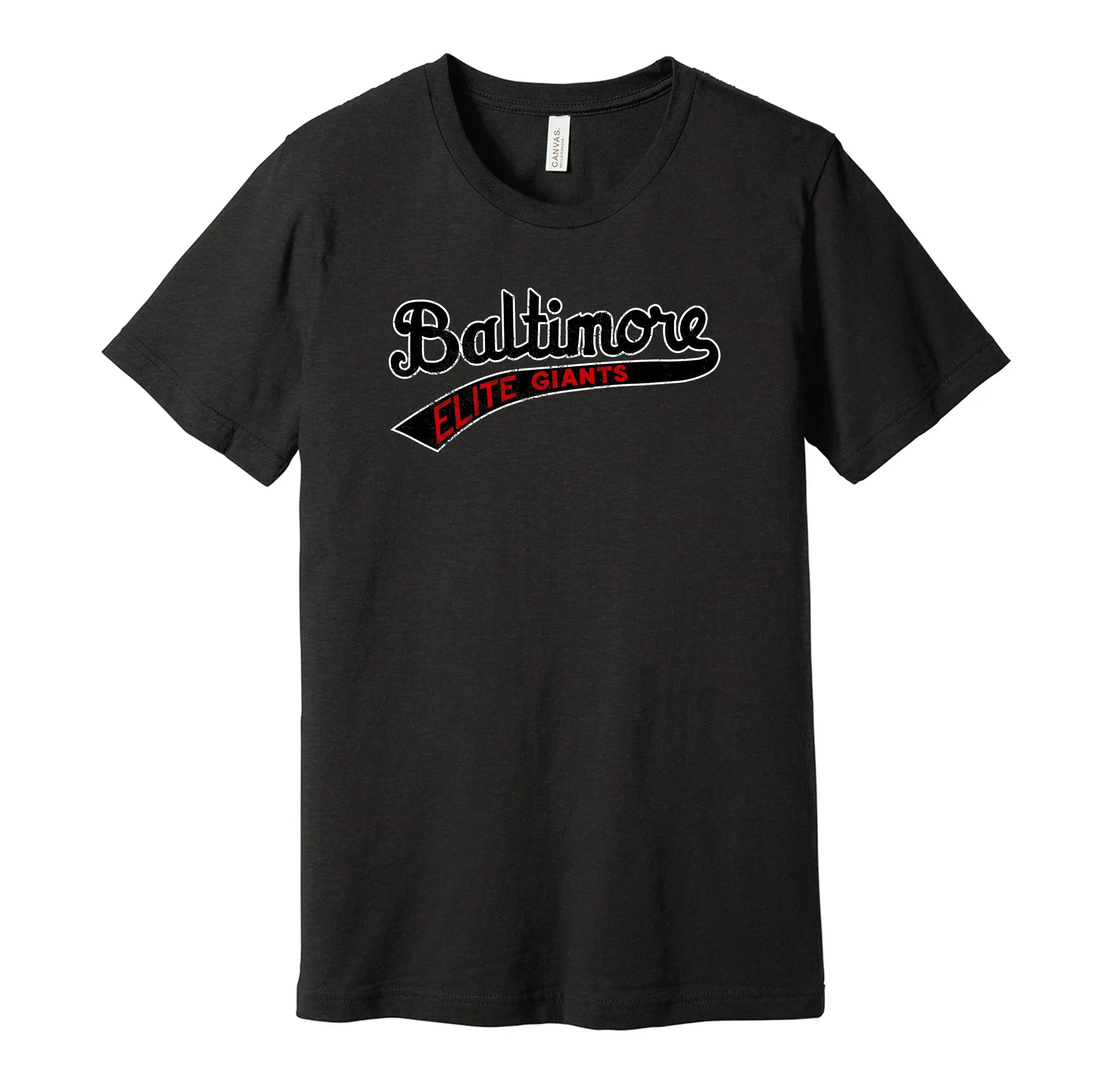 Baltimore Elite Giants Distressed Logo Shirt - Defunct Negro Baseball Team - Celebrate Black Heritage and History - Hyper Than Hype