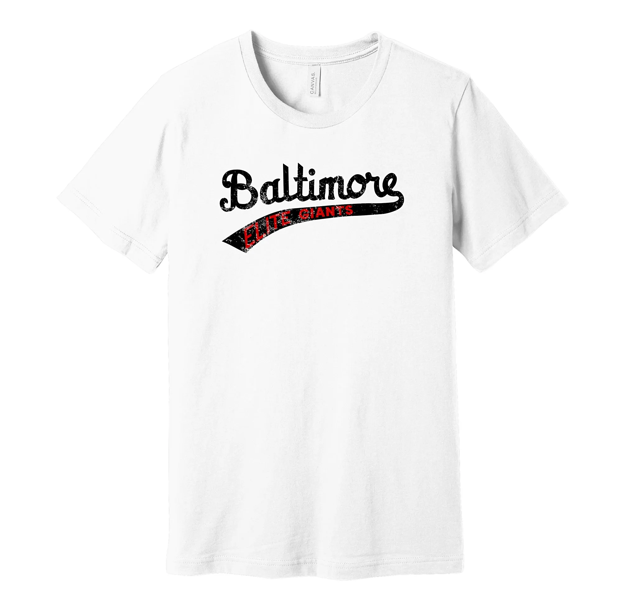 Baltimore Elite Giants Distressed Logo Shirt - Defunct Negro Baseball Team - Celebrate Black Heritage and History - Hyper Than Hype