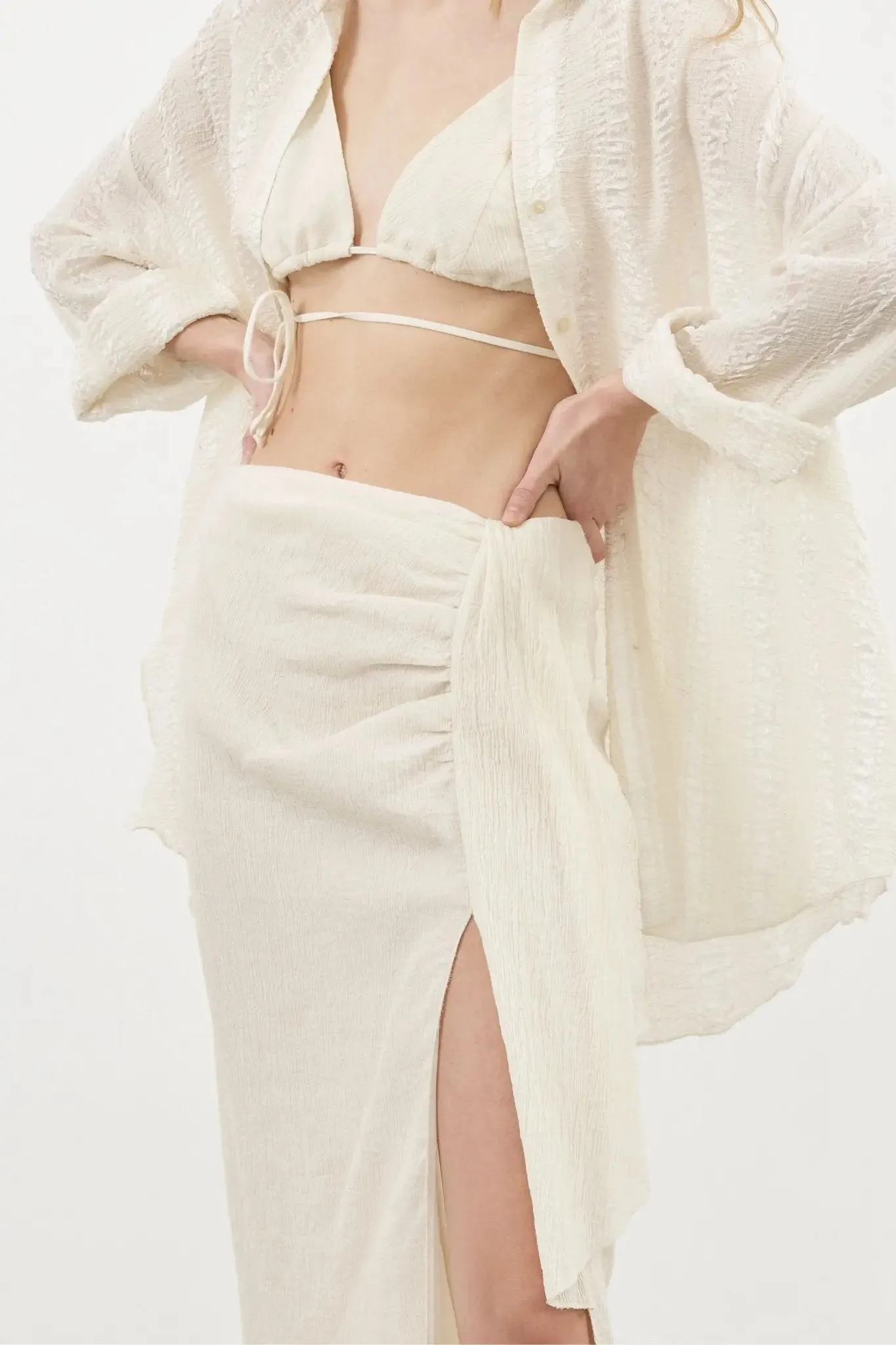 Bella Maxi Skirt - Natural by The Handloom