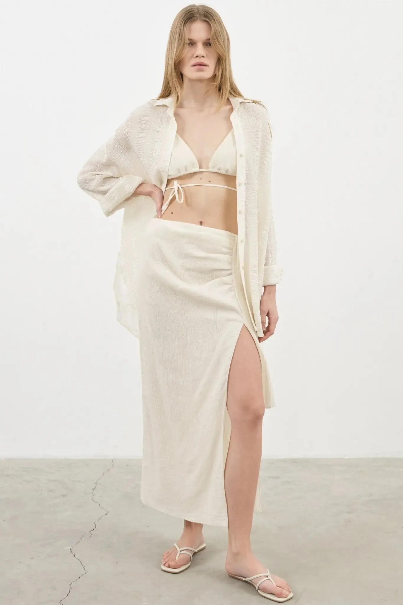 Bella Maxi Skirt - Natural by The Handloom