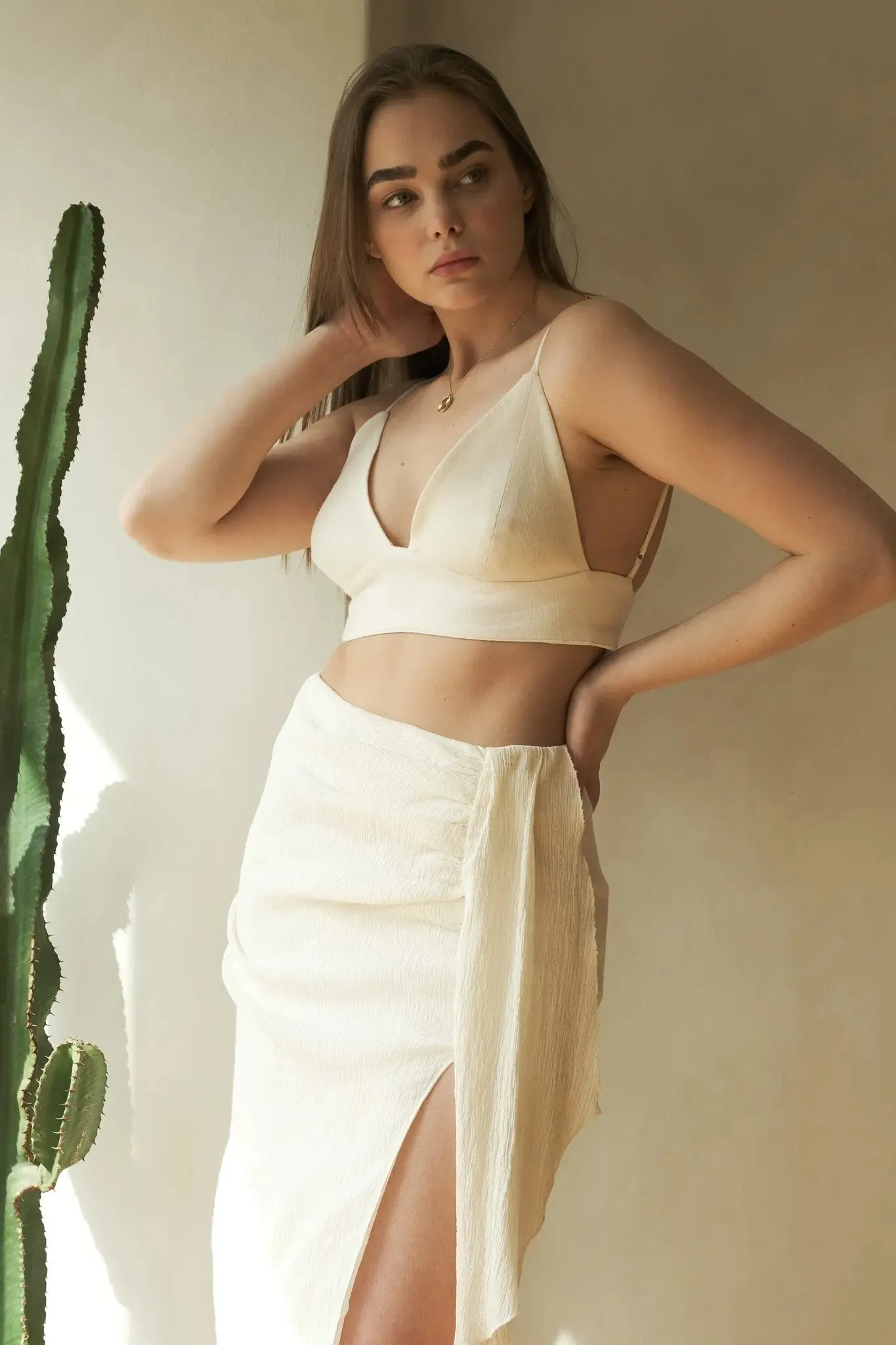 Bella Maxi Skirt - Natural by The Handloom