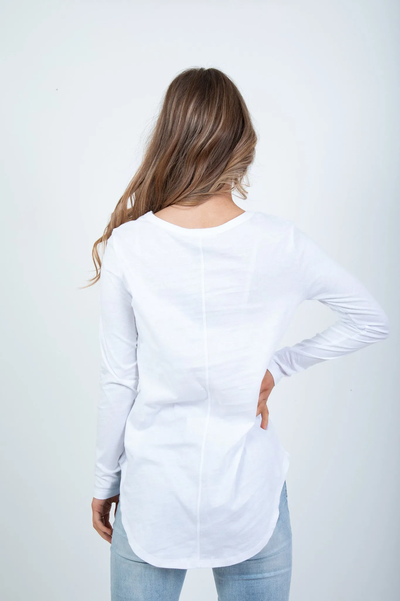 'BETTY BASICS' MEGAN LONG SLEEVE TOP - WHITE