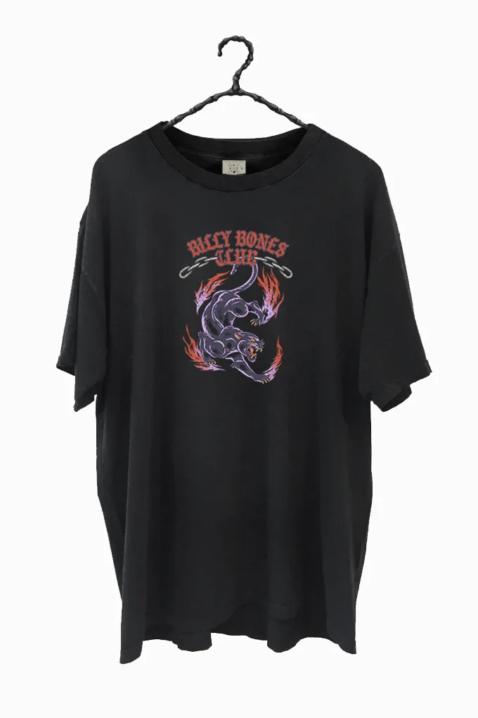 BILLY BONES PANTHER TEE - VINTAGE BLACK
