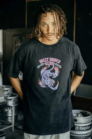 BILLY BONES PANTHER TEE - VINTAGE BLACK