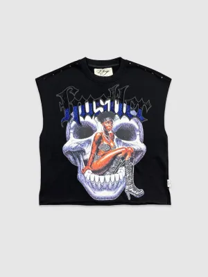 BKYS-MT1287-Born Hustler Muscle Crop Tee
