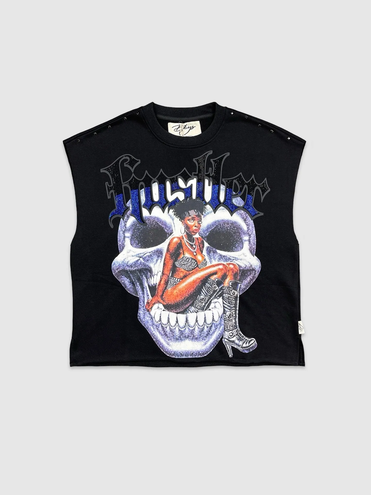 BKYS-MT1287-Born Hustler Muscle Crop Tee