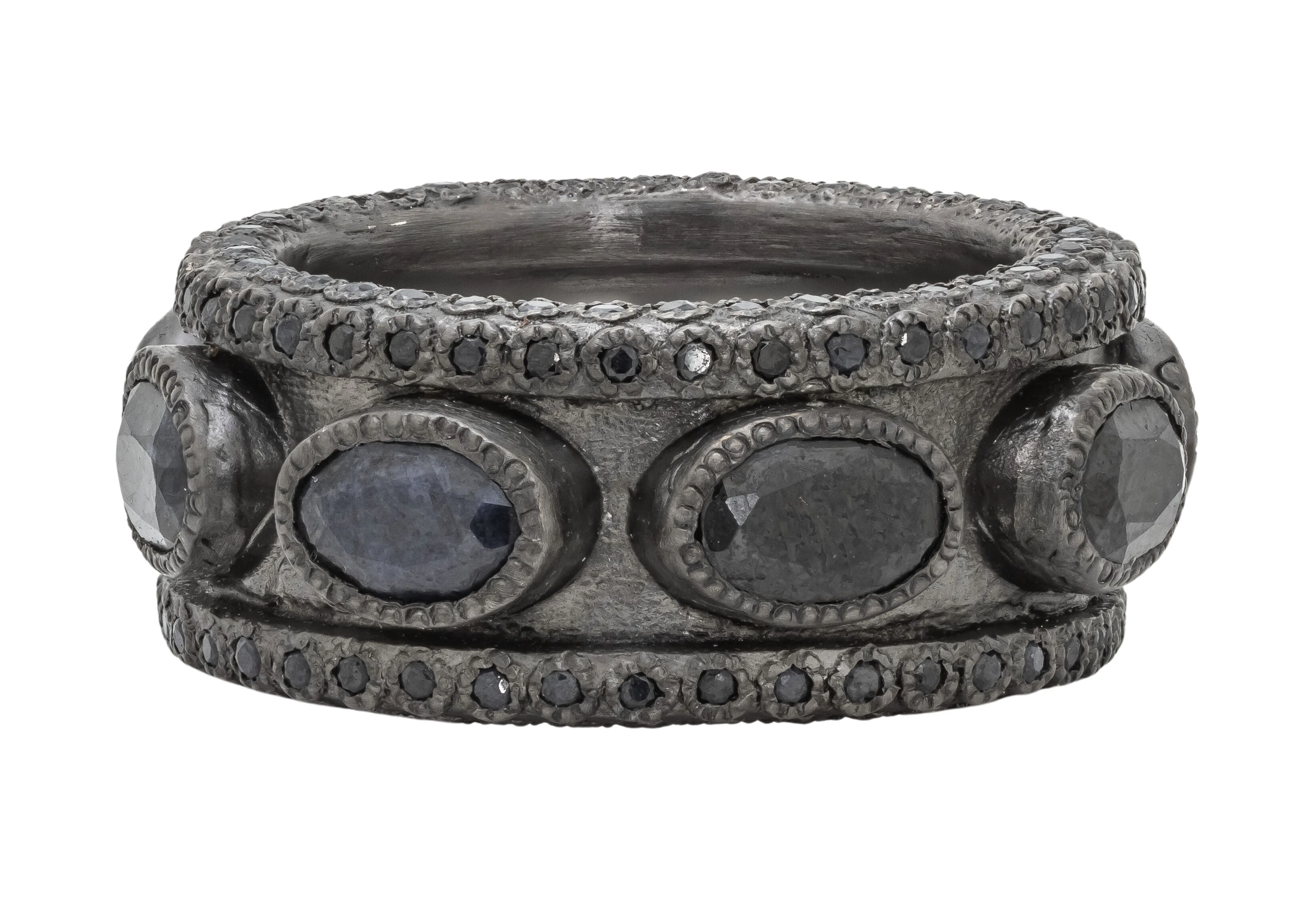 BLACK SAPPHIRE WIDE BAND