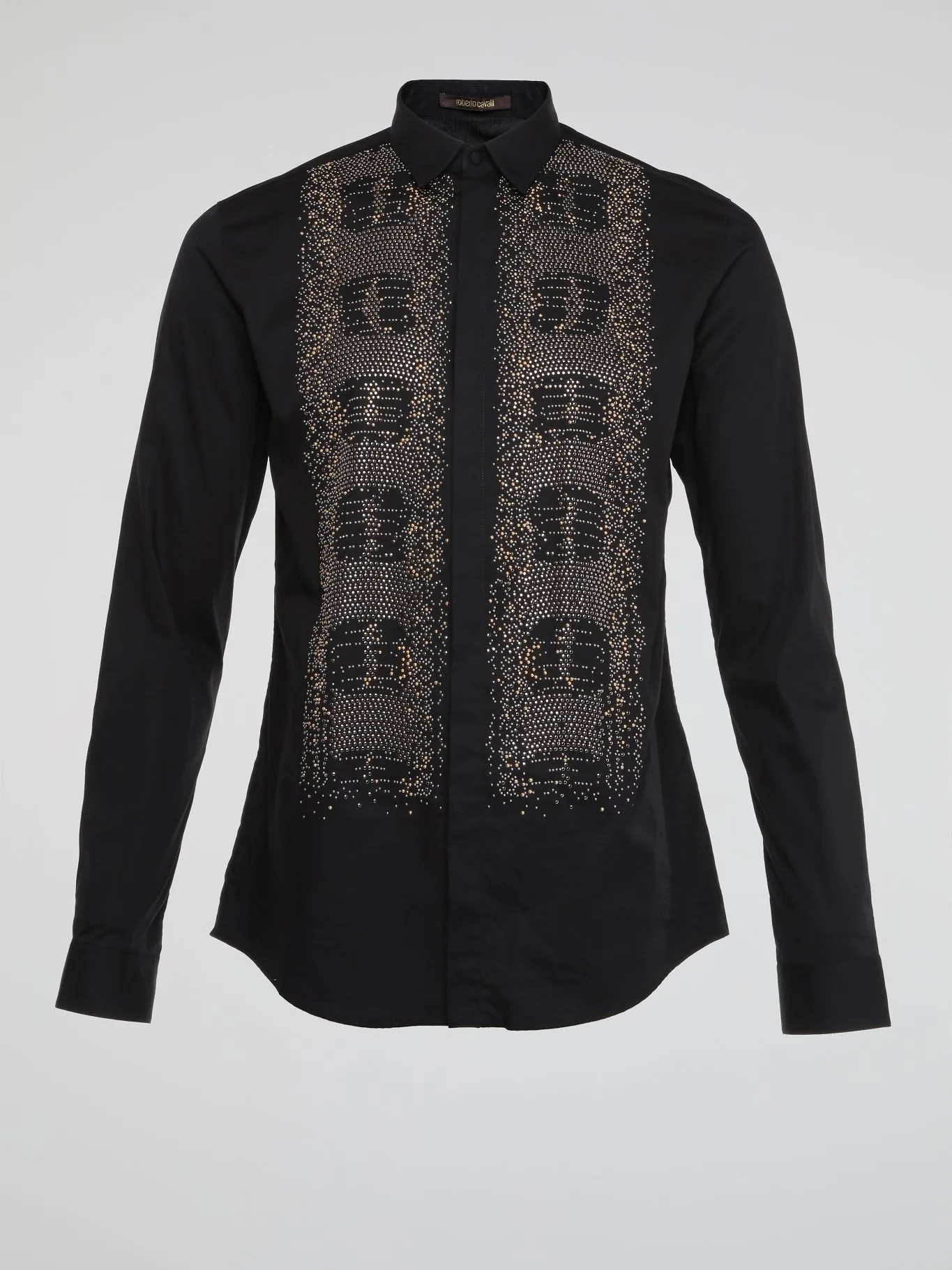 Black Studded Long Sleeve Shirt