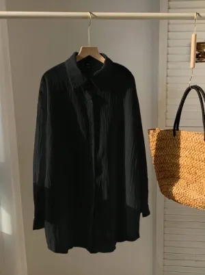 Black Textured Shirt