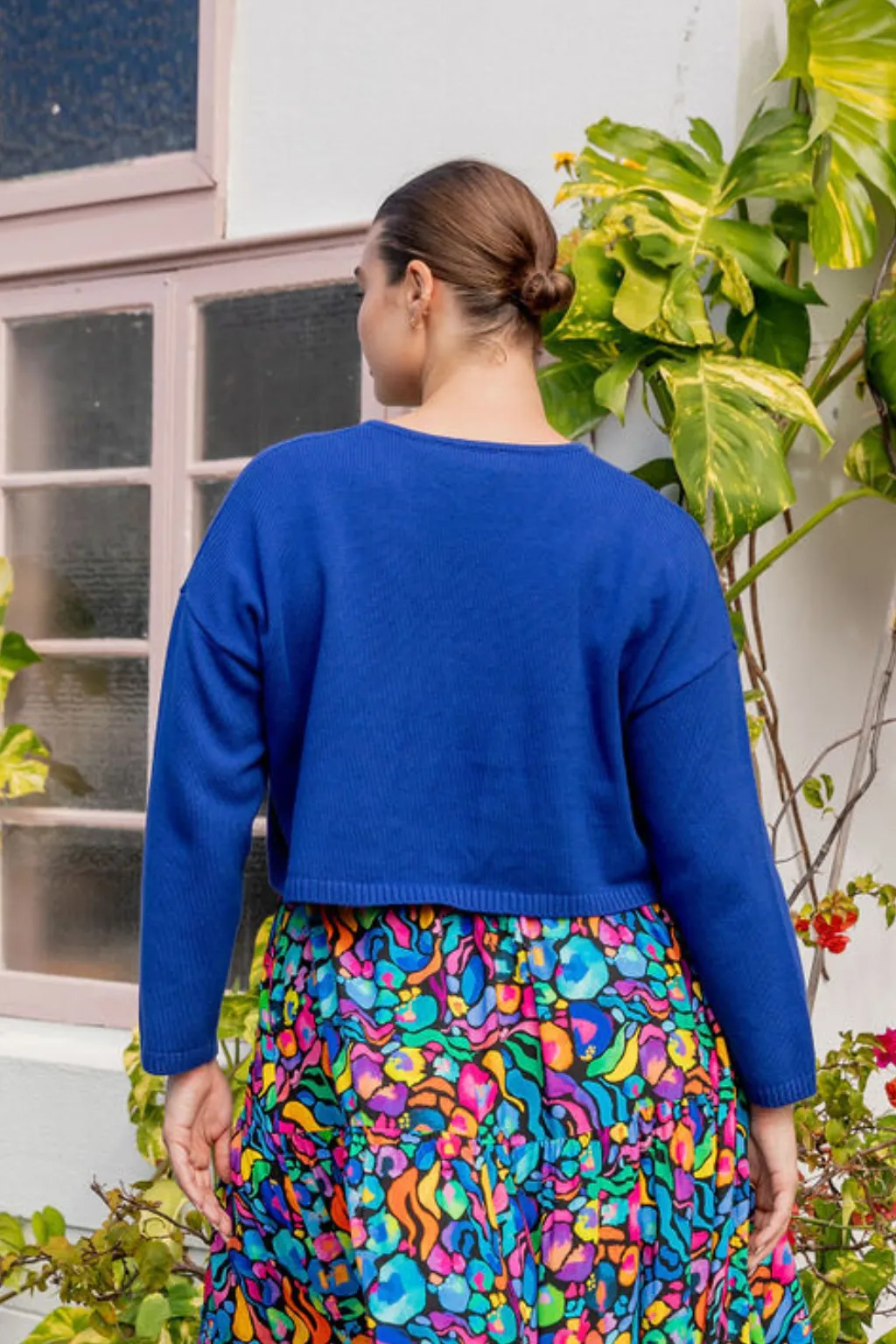 Blakely Crop Knit In Cobalt