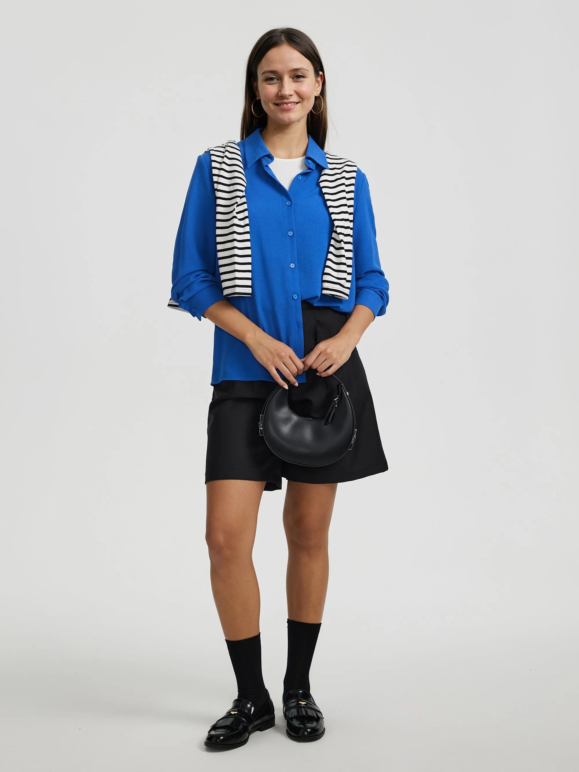 Blue Front Buttoned Full Sleeve Shirt