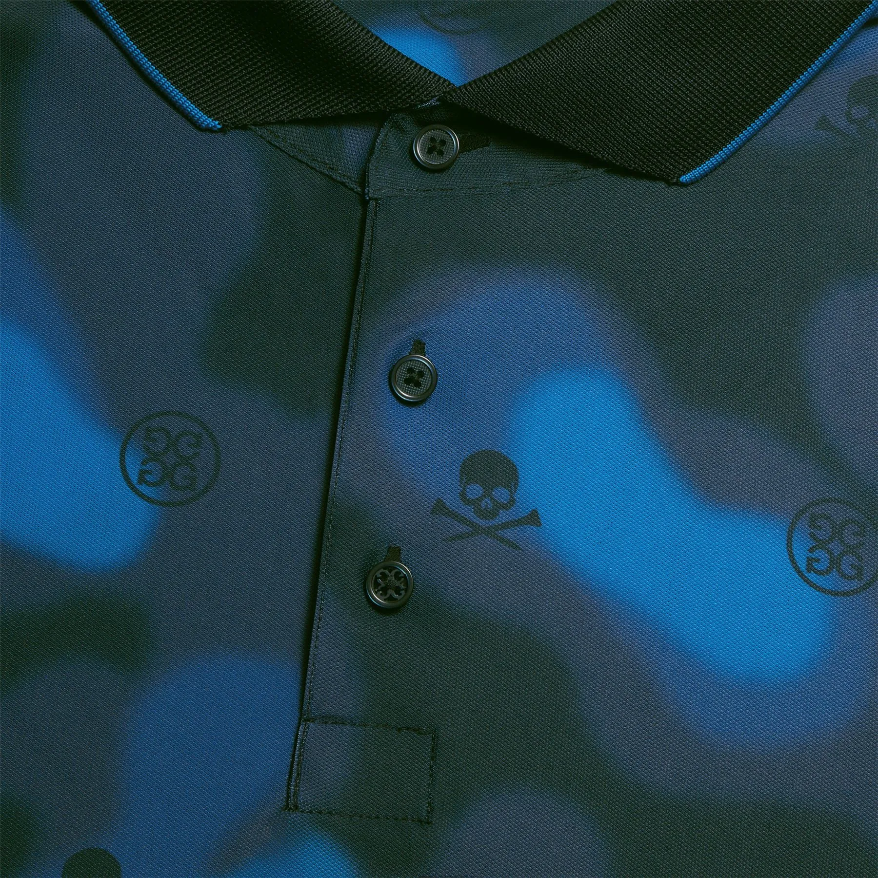 Blur Icon Camo Tech Pique Polo Twilight