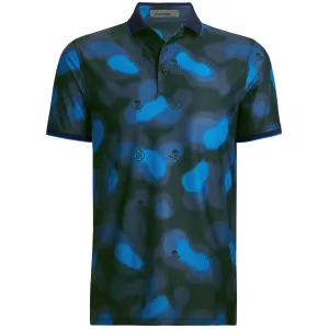 Blur Icon Camo Tech Pique Polo Twilight
