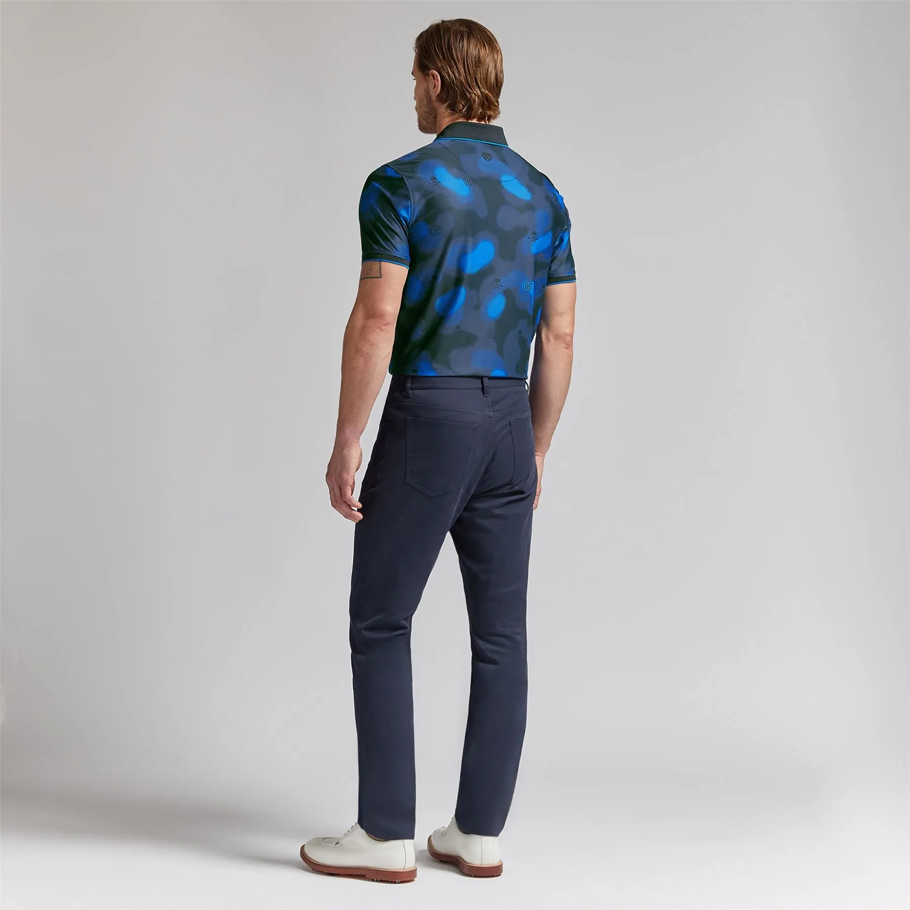 Blur Icon Camo Tech Pique Polo Twilight