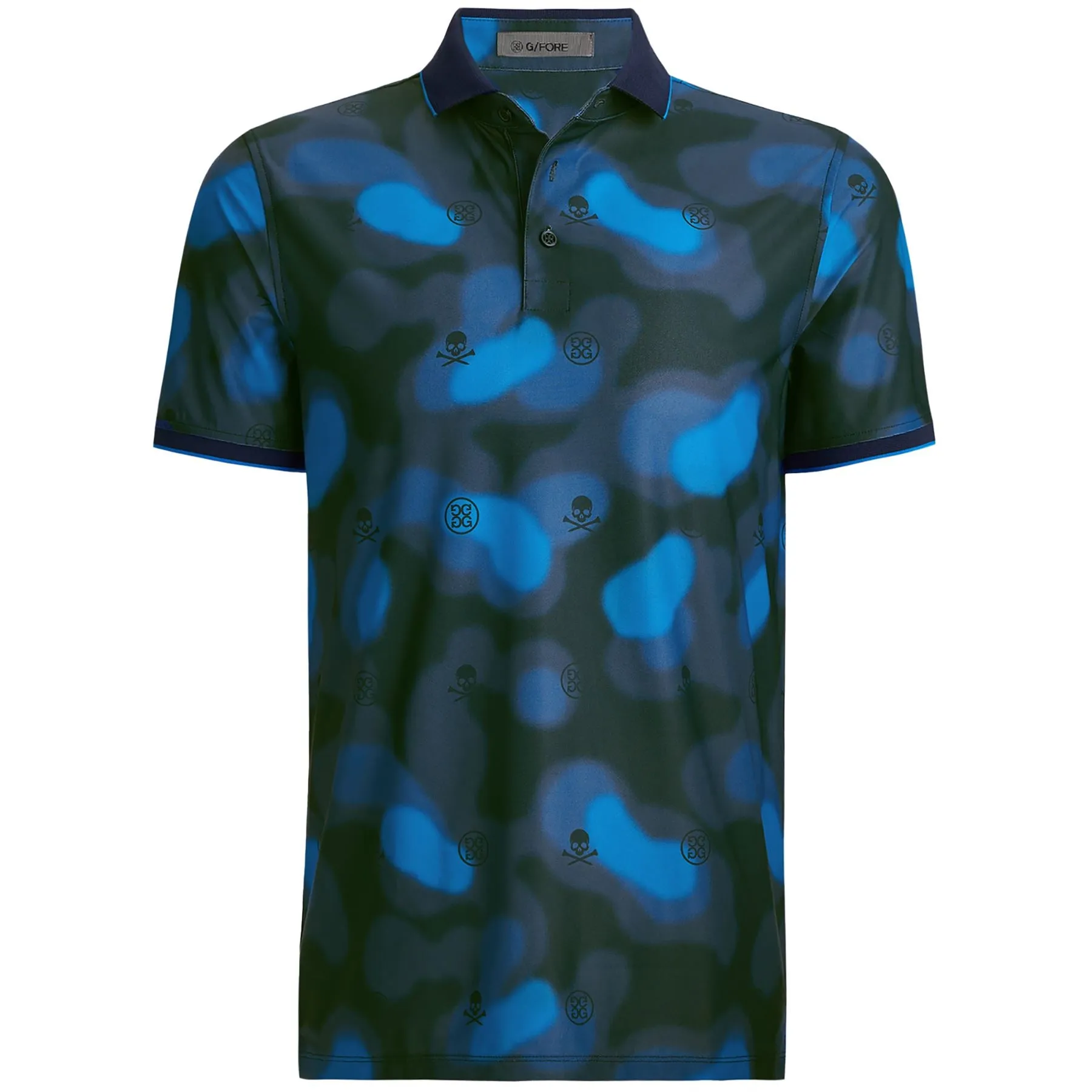 Blur Icon Camo Tech Pique Polo Twilight