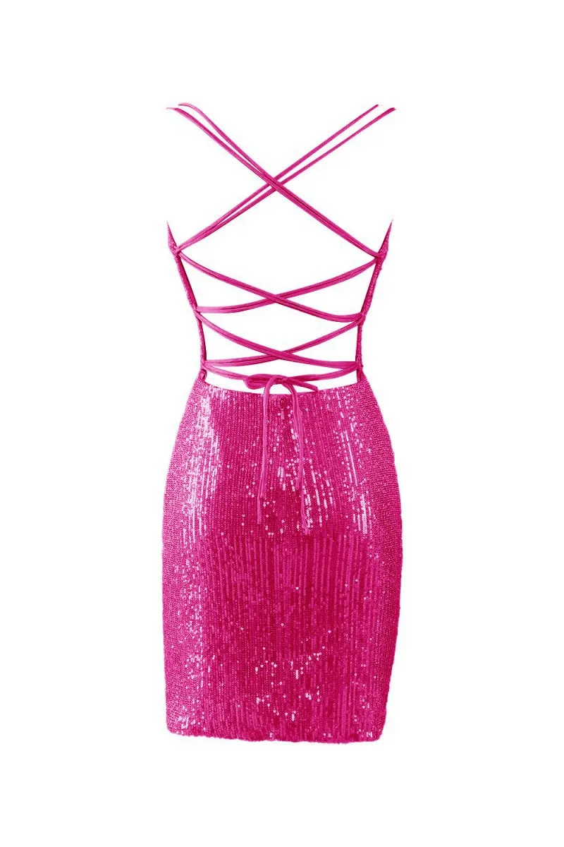 Bodycon V Neck Sequins Homecoming Dresses