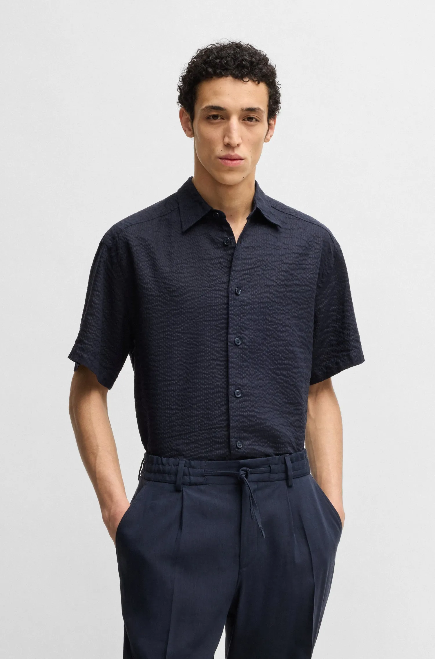 BOSS Casual Shirts Relaxed Fit in Linen - C-CORY-SH-252 10270939 01-50539536