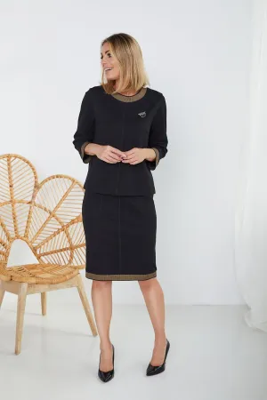 Boxy Knit Top And Skirt Set