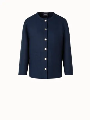 Boxy Wool Double-Face Jacket