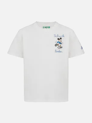 Boy heavy cotton t-shirt Cameron Mickey print and St. Barth Bomber embroidery | DISNEY SPECIAL EDITION