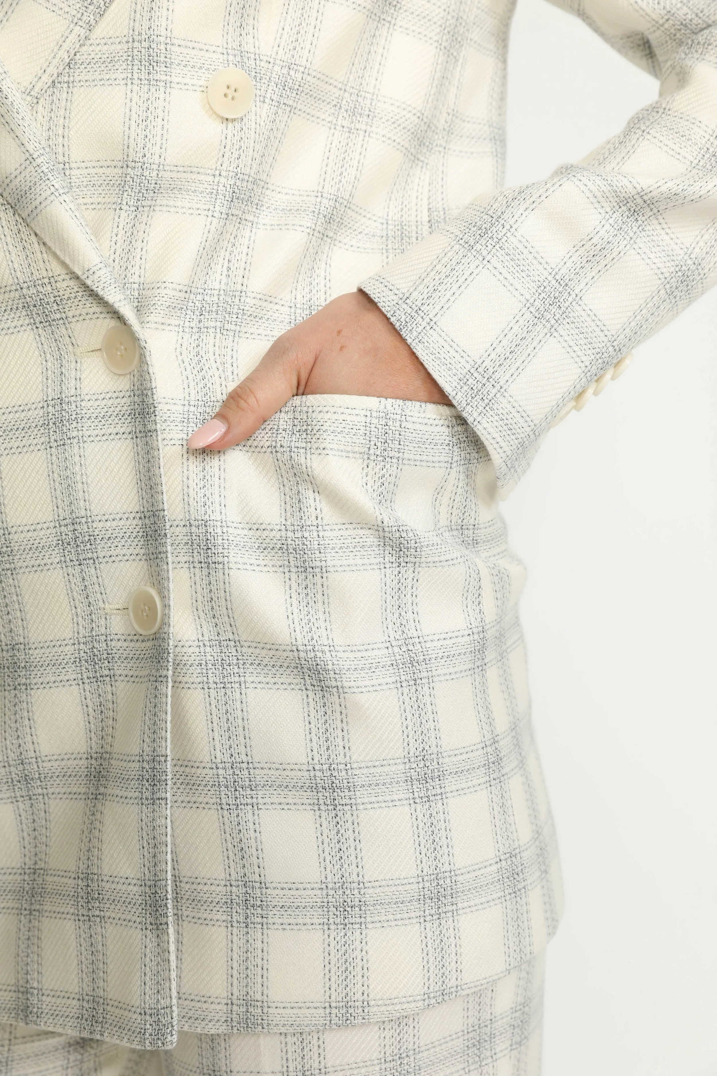 Bristol Jacket - Bristol Black/White Houndstooth Check Loose Fit Jacket