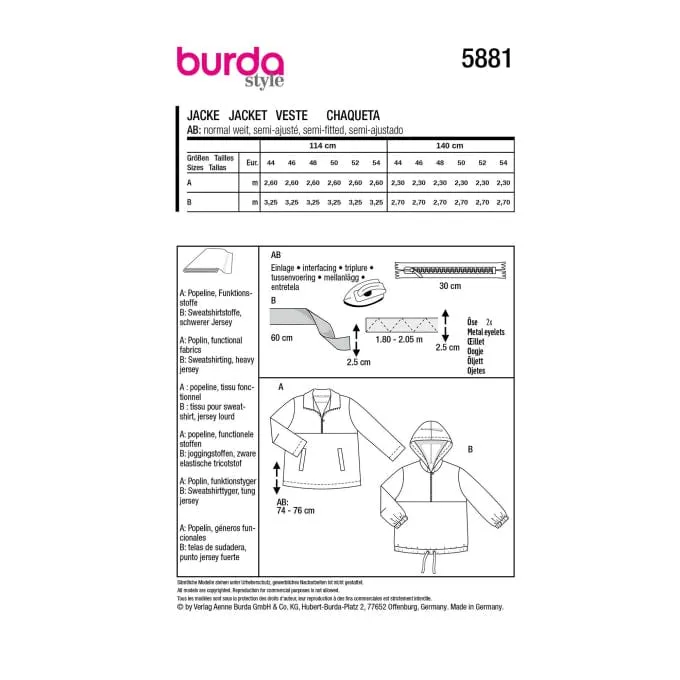 Burda Pattern 5881