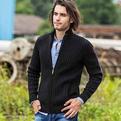 cardigans men sweaters knitwear zipper cardigan Top brand clothing fashion male christmas coat